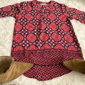 100% Polyester Multi-Colored Blouse